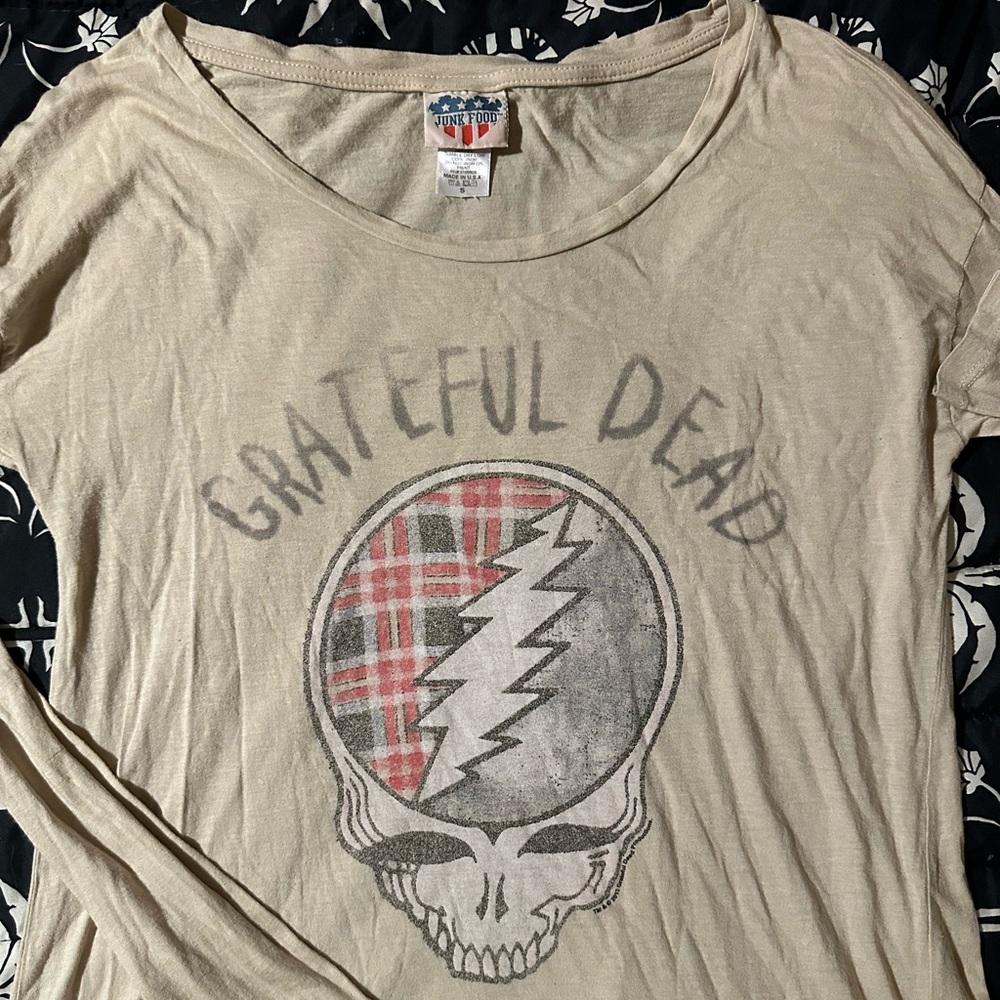 Junk Food Grateful Dead Beige Long Sleeve Shirt